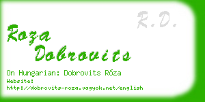 roza dobrovits business card